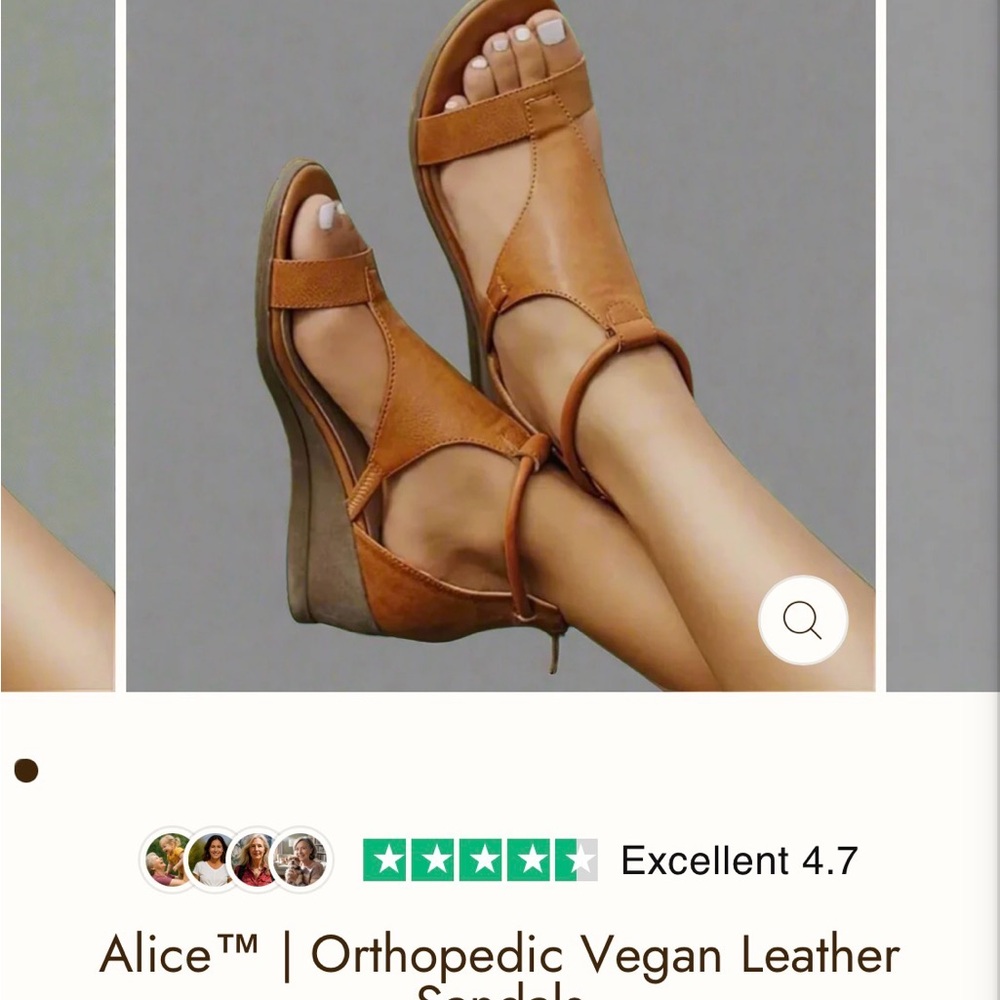 Elegant MAYBERRY “Alice” Women’s  Sandals in Tan vegan leather.